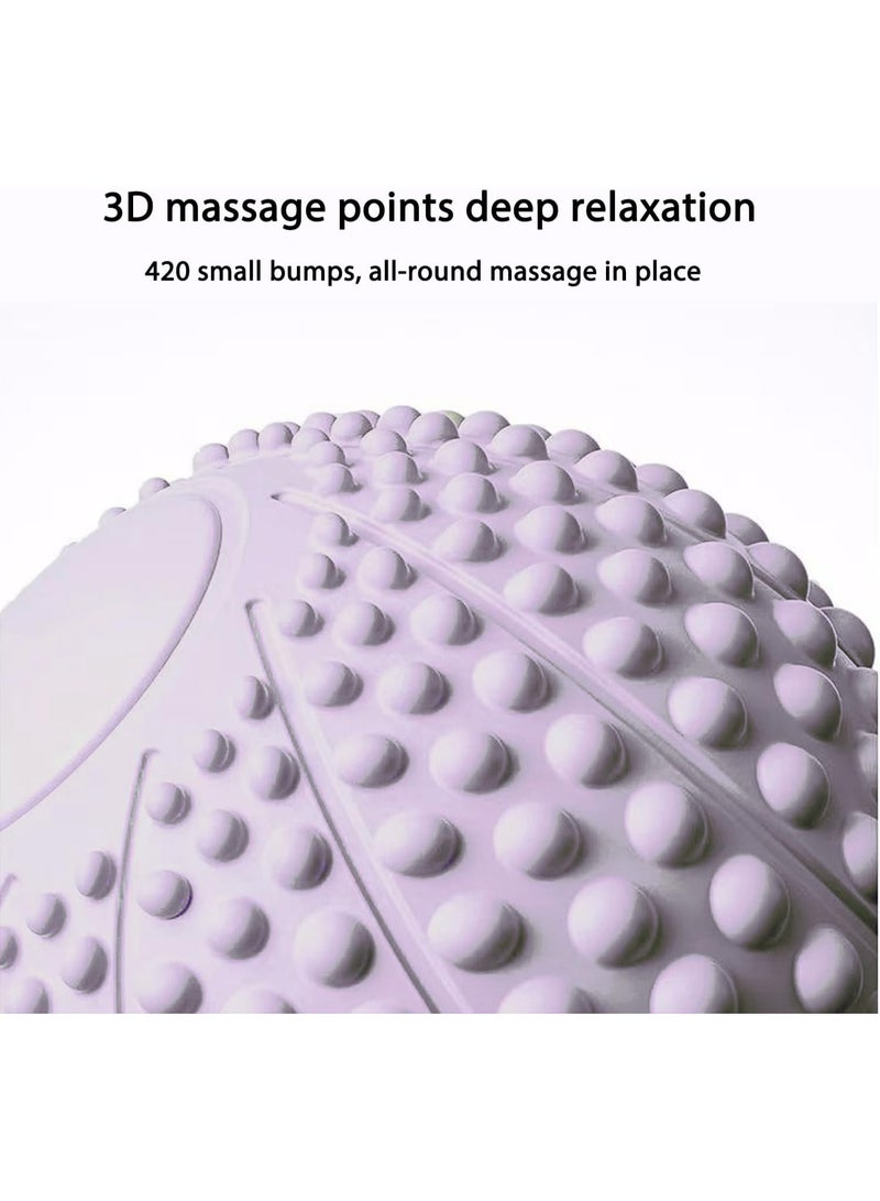 1Pcs 6.5cm Massage Balls for Myofascial Release Trigger Point Therapy, Lacrosse Massage Balls with 3D Points Magnetic Therapy Suitable for Back, Neck, Shoulders (Purple) - Image 3